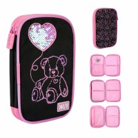 Пенал "Yes" Pink Bear м'який 2від. LED №PH-35/533777/Р-26