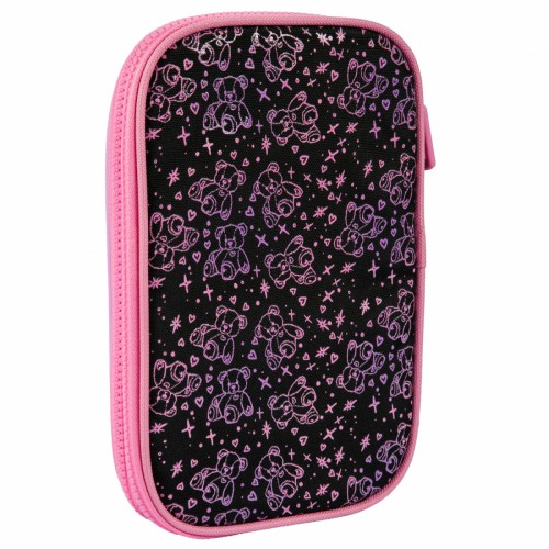 Пенал "Yes" Pink Bear м'який 2від. LED №PH-35/533777/Р-26