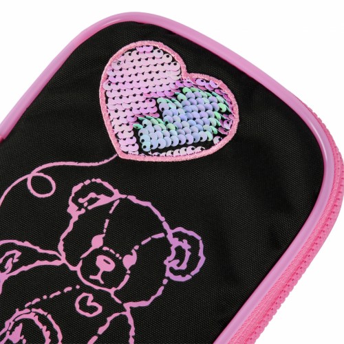 Пенал "Yes" Pink Bear м'який 2від. LED №PH-35/533777/Р-26