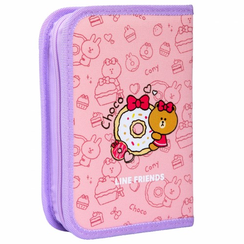 Пенал "Yes" Line Friends Always Together тв.,одинар.,1клап.,б/н №HP-03/533731/Р-26