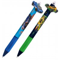 Ручка авт. кульк. "Kite" №HW26-393 Hot Wheels з фігуркою, синя(36)