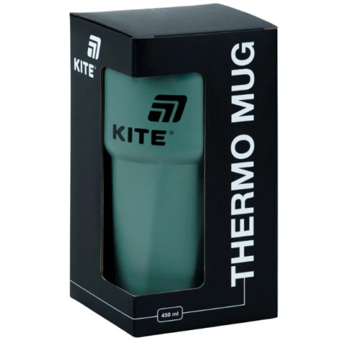 Термочашка метал. 0,45л "Kite" зелена №K26-1220-2
