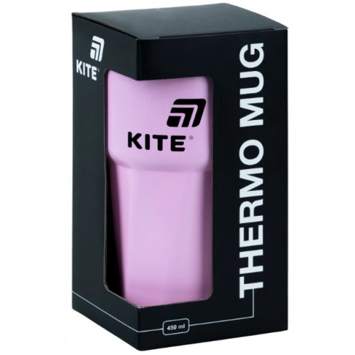 Термочашка метал. 0,45л "Kite" рожева №K26-1220-1