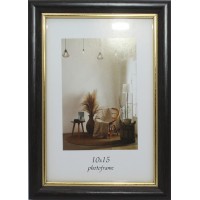 Фоторамка 10х15 №1MK-109 старе дерево,темно-коричн. з зол. окантовкою(16)