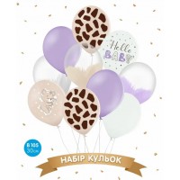 Набір кульок повітр. латексних 12"/30см "Hello Baby" 10шт №14197
