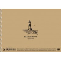Альбом для малюв. на пруж. 40/120 А4 крафт №PB-SC-040-8062/Школярик/