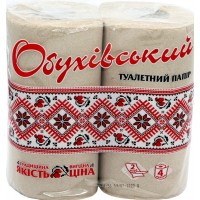 Туалетний папір Обухівський 2шар. (4шт) макулатурний №3803