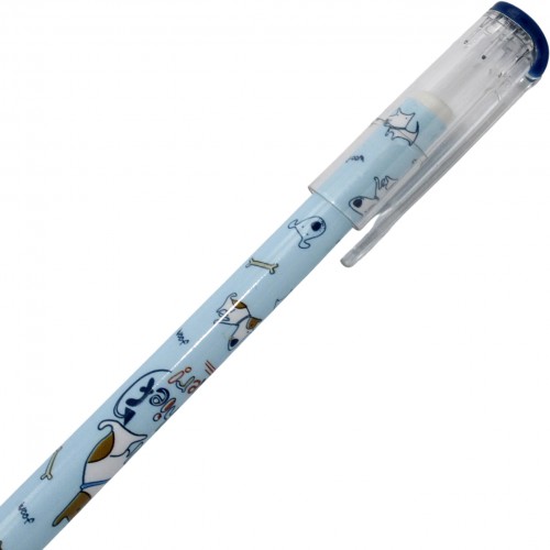 Ручка кульк. "Kite" №K24-032-3 Dog синя(28)(1260)
