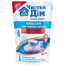 Миючий засіб д/посуду "Чистий дім" 500мл Мандарин і зол.вус