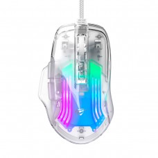 Мишка ігрова Havit HV-MS1011SE USB Transparent White