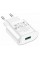 Зарядний пристрій Hoco №C109A швидка зарядка 1USB+Type-C 3.0A white