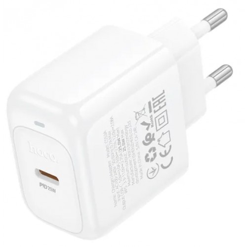 Зарядний пристрій Hoco CS53A швидка зарядка USB-C 3A 25w white
