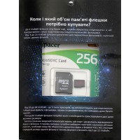 Карта пам`яті 256GB Micro-SDXC(UHS-1) Apacer R-100MB/s (adapter SD) class10