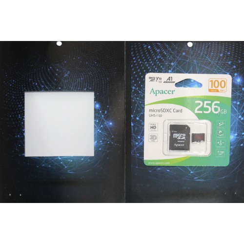 Карта пам`яті 256GB Micro-SDXC(UHS-1) Apacer R-100MB/s (adapter SD) class10