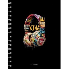 Блокнот пруж. А5+ 100арк. кліт. карт. "Genius" мат. ламінація + тиснення №A5-100-6165K
