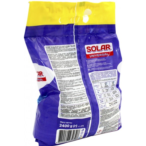 Прал. порошок 2400г універ. "Solar" безфосф.(6)
