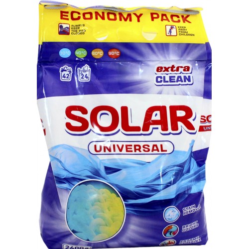 Прал. порошок 2400г універ. "Solar" безфосф.(6)