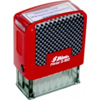 Оснастка для штампа пласт. 38х14мм Shiny №S-852 карбон (черв.) + кліше