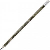 Олівець гр. "Buromax" №8528-HB Military з гумкою(100)(2400)