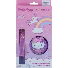 Бейдж "Kite" №HK24-3010-3 Hello Kitty на липучці та підвіска, 2шт