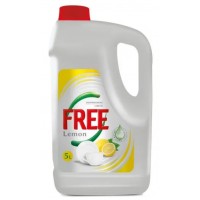 Миючий засіб д/посуду "Free" гель 5л Лимон