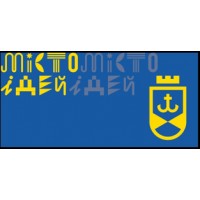 Прапорець№7"Туристичний прапорВінниці.Синій"(25х12)двостор.з пласт.одноріжковою підставкою