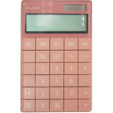 Калькулятор "Deli" №NS041 (12-розряд.) 165х103х12,5мм рожевий(10)