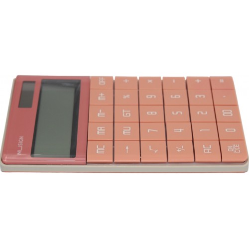 Калькулятор "Deli" №NS041 (12-розряд.) 165х103х12,5мм рожевий(10)