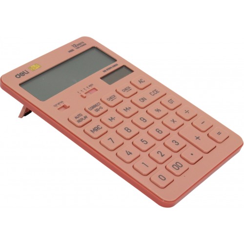 Калькулятор "Deli" №EM01541 (12-розряд.) 175х108х15мм рожевий