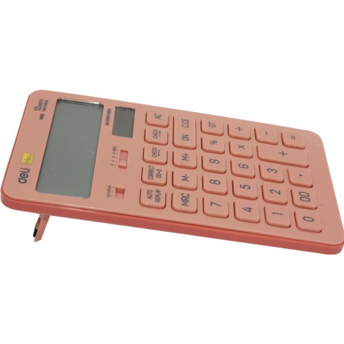 Калькулятор "Deli" №EM01541 (12-розряд.) 175х108х15мм рожевий