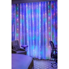 Гірлянда-водоспад електрич. Роса 128LED USB 8ліній MultiColor L-2м H-1,5м №1561-01(30)