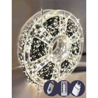 Гірлянда електрич. Роса-мішура 1500LED 8реж+пульт ДК+USB біл.теп.,зел.пров. L-50м №1971-07