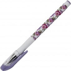 Ручка кульк. "Axent" №AB1049-43-A Floral White синя(24)(288)