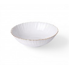 Салатник керам. 7" біла золотий кант №30135-00/S&T/(6)(72)