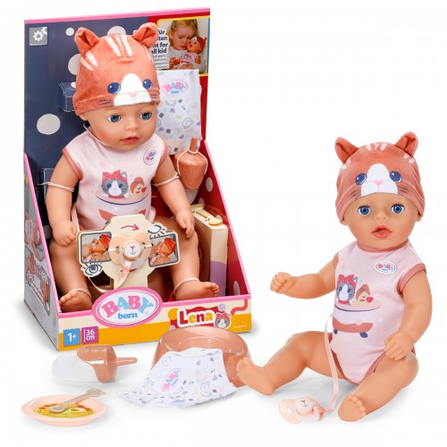 Лялька "Baby Born" - Лєна у костюмі котика 36см,аксесуари №839560/КіддіСвіт/