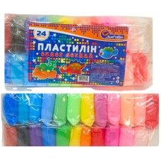 Пластилін суперлегкий 24кольор. зі стеками №34SL7720-24(96)
