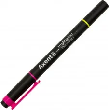 Текстмаркер Axent клиновидный Highlighter Dual 2-4 мм розовый (12) (144) 2534-10-A