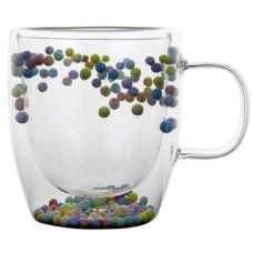Чашка скло 280мл "Bubbles" подвійна стінка №R10118(100)