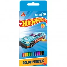 Олівці кольор. 12 кольор. Kite №HW25-053 Hot Wheels тригран.(12)(240)