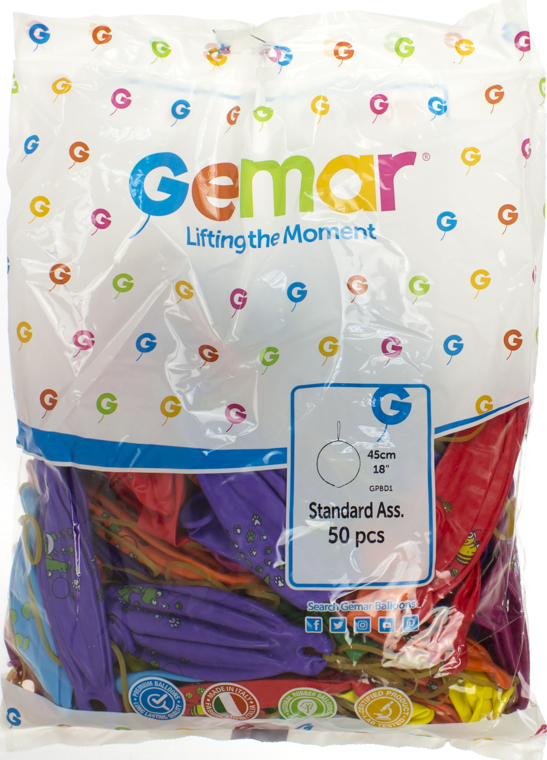 Кулька повітр. латексна12"/30см"Кавун"з мал.№GPBD1/45см/18 GPF5D/80№59830/61800/Gemar/(50) — купити | Канцелярський Сад