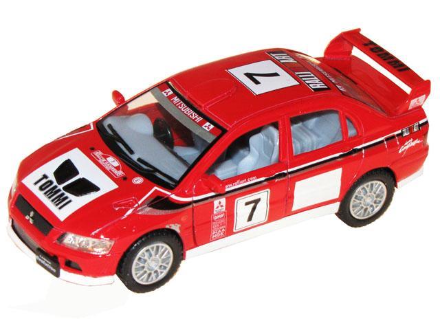 Машина метал. "Kinsmart" Mitsubishi lancer Evolution VII,в кор-ці №KT5048W(24) — фото товару | Канцелярський Сад