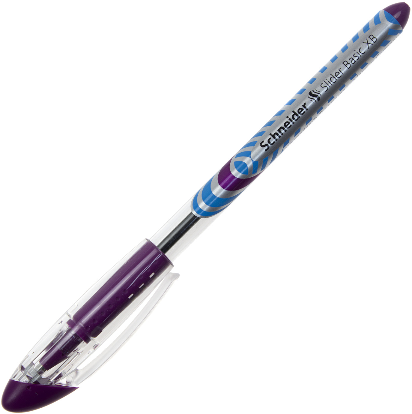 Ручка кульк. масл. "Schneider" №151208 Ballpoint pen Slider Basic XB 1мм фіолетова(10) — фото товару | Канцелярський Сад
