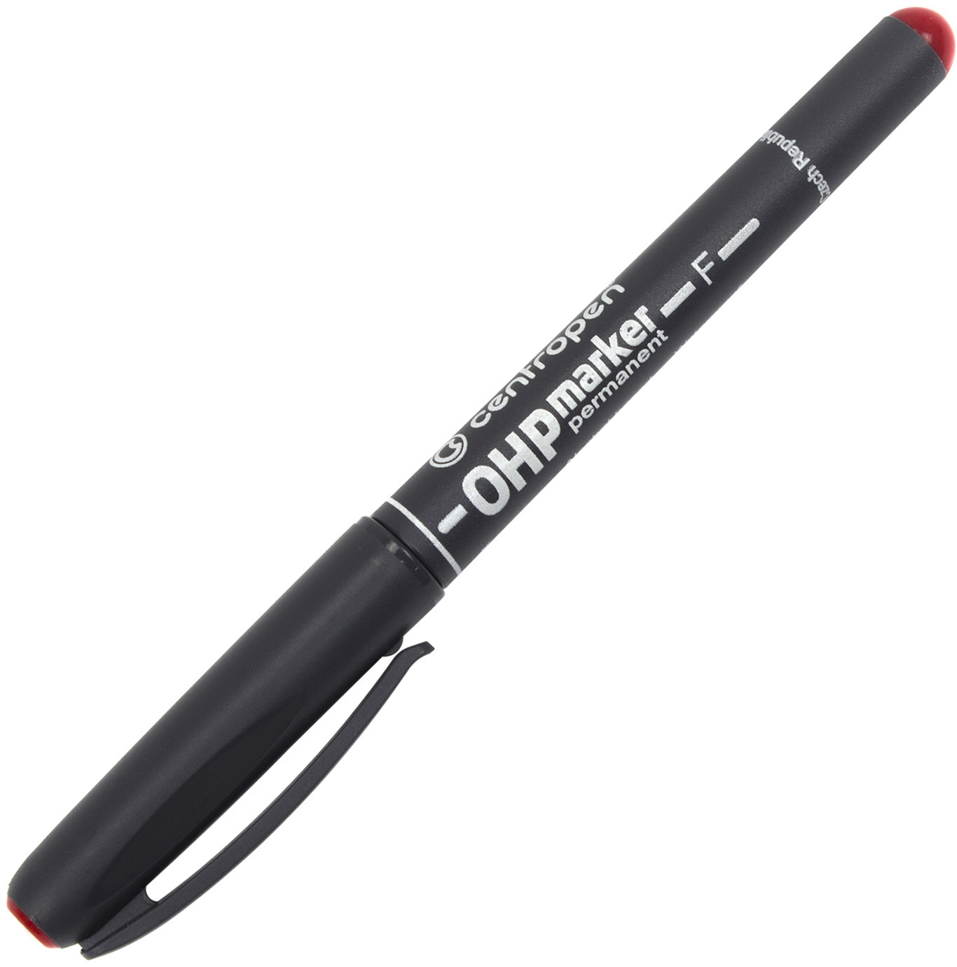Маркер "Centropen" №2636 Permanent OHP 0,6мм червоний(10)(200) — фото товару | Канцелярський Сад