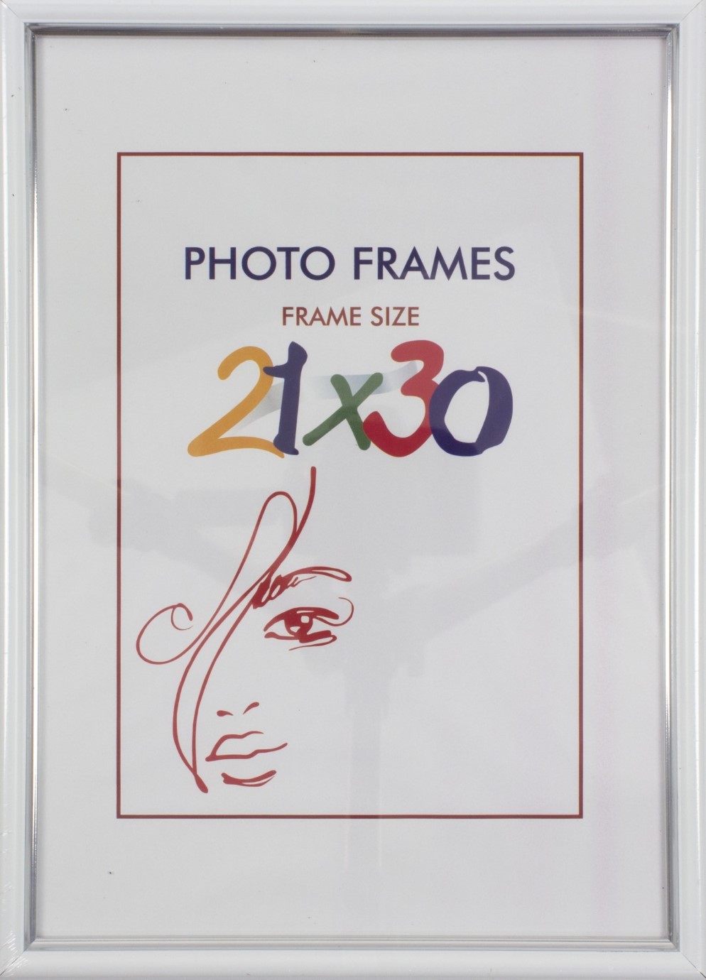 Фоторамка "LA" 21х30 №LA-1-037 біла,срібна оторочка(20) — фото товару | Канцелярський Сад