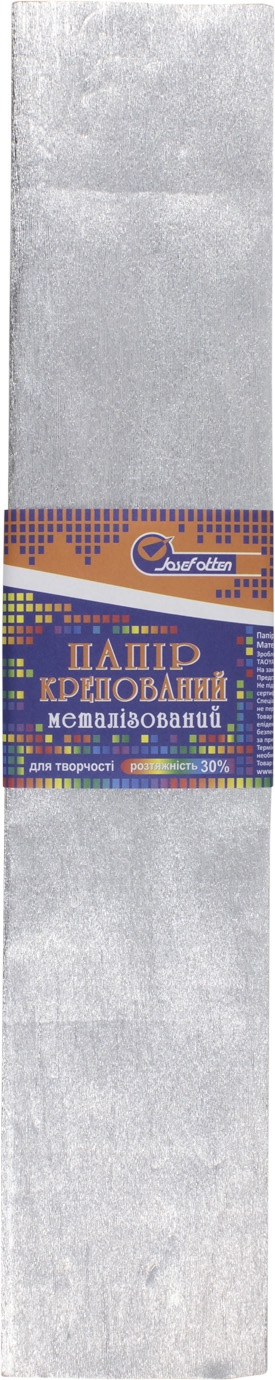 Папір гофра 2м х50см 30% 60г/м2, 78г/м2 №KRM-8060(металік срібний)(10)(200) — фото товару | Канцелярський Сад