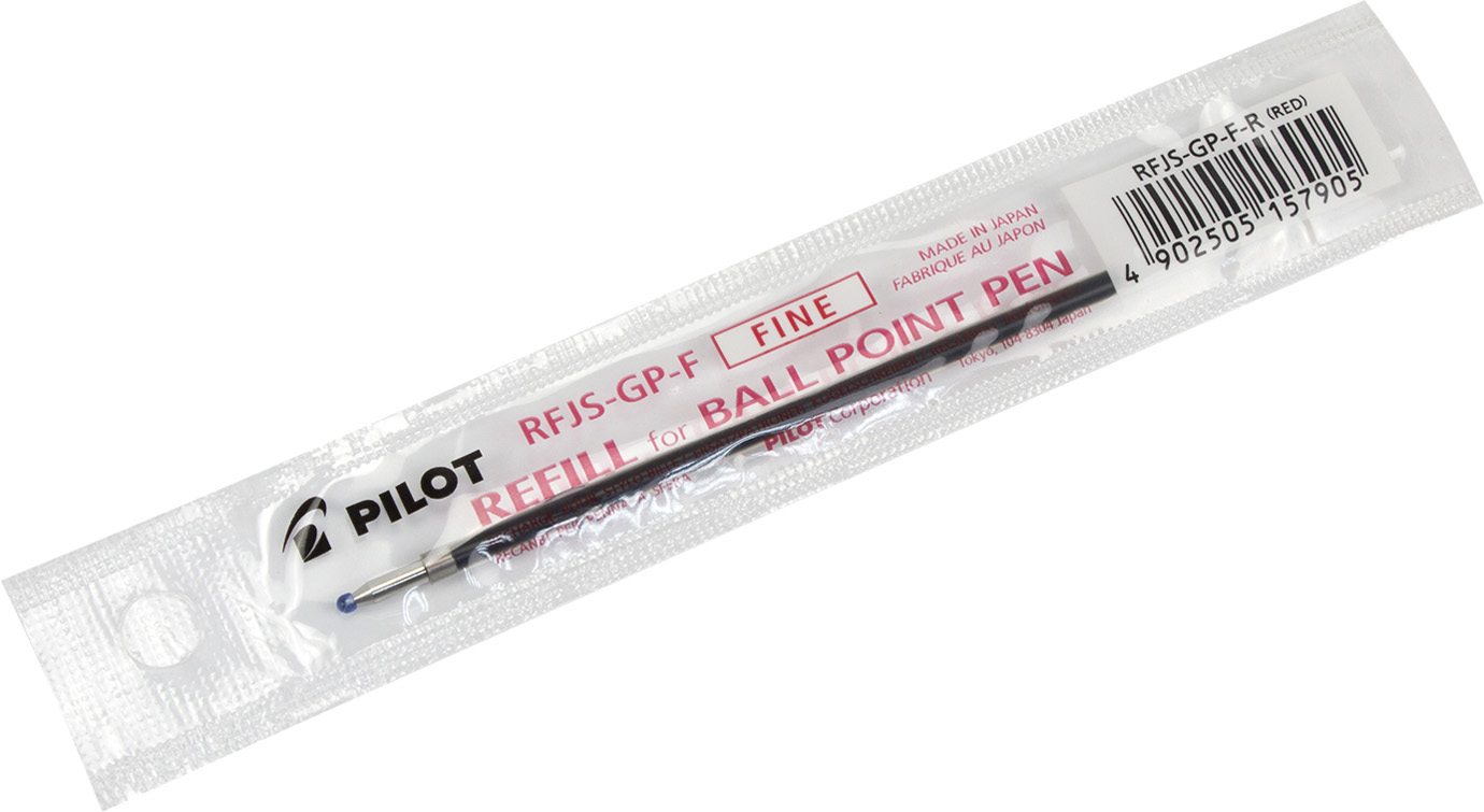 Стрижень кульк. "Pilot" №RFJS-GP-F-R 0,7мм з вушк.червоний(12) — фото товару | Канцелярський Сад