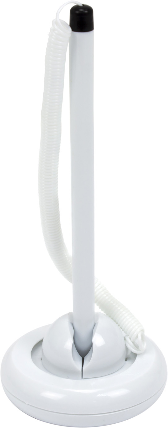 Ручка кульк. настіл."Economix"№E10118-14 Post Pen 0,5мм корпус біл.,син. на підст.(1)(50) — фото товару | Канцелярський Сад