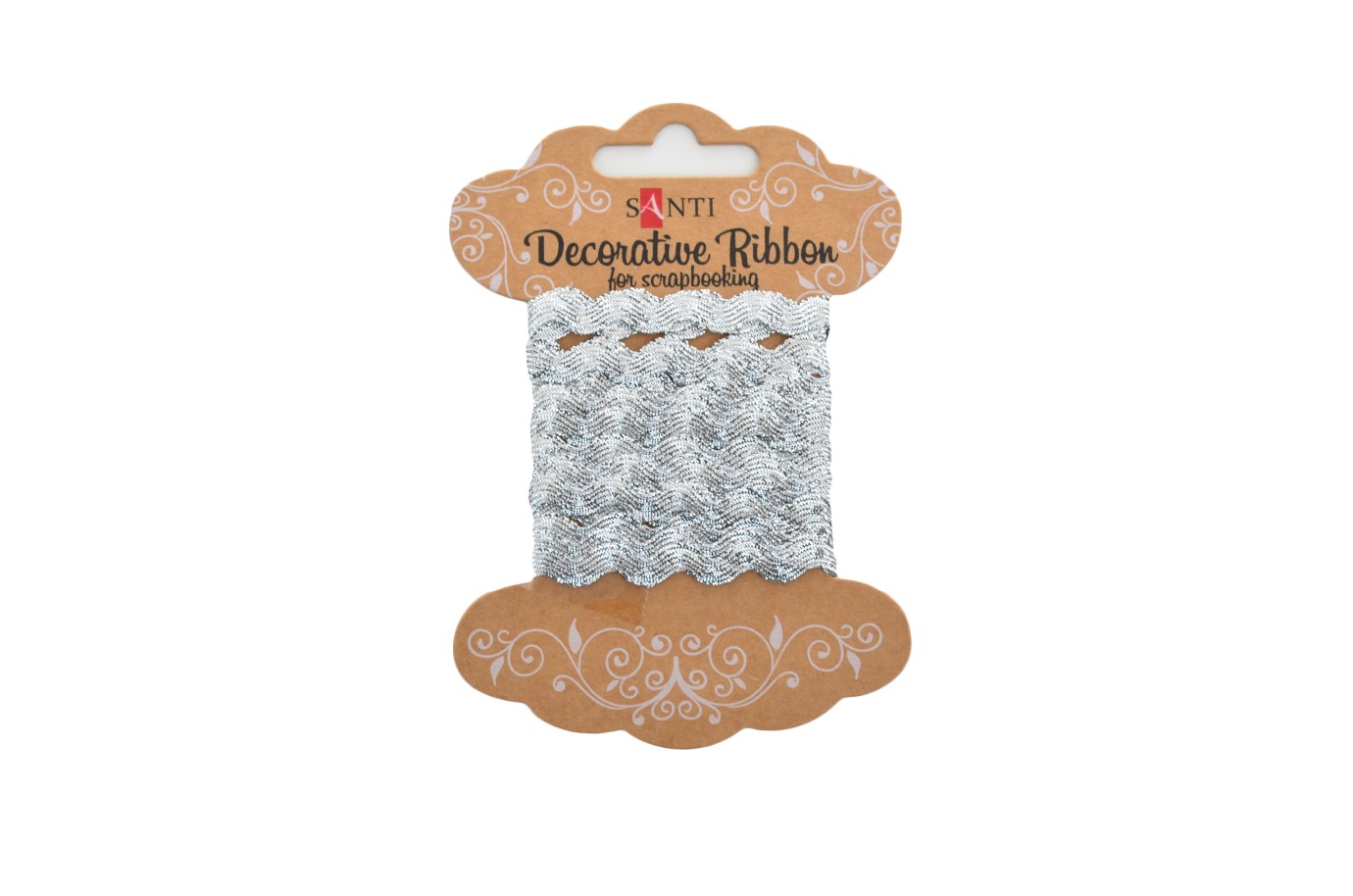 Декор. стрічка "Santi" Хвиля срібна 2м №741388(20) — фото товару | Канцелярський Сад
