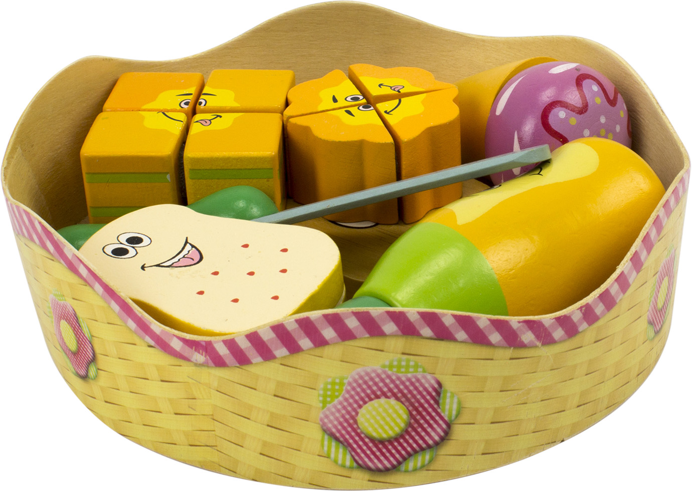 Іграшка дерев'яна Овочева нарізка,корзина з випічкою №HJD93158C /Hongji/ — фото товару | Канцелярський Сад