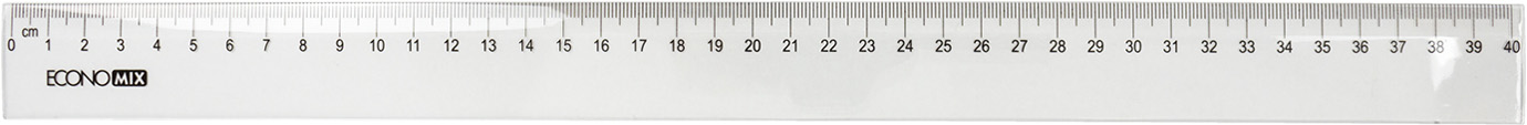 Лінійка пласт. 40см "Economix" прозор. №E81308(48) — фото товару | Канцелярський Сад